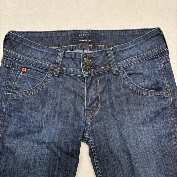 Hudson Jeans Y2K VTG Low Rise Dark Wash Bootcut Flare Denim Jeans Pants Size 28 - Picture 3 of 14